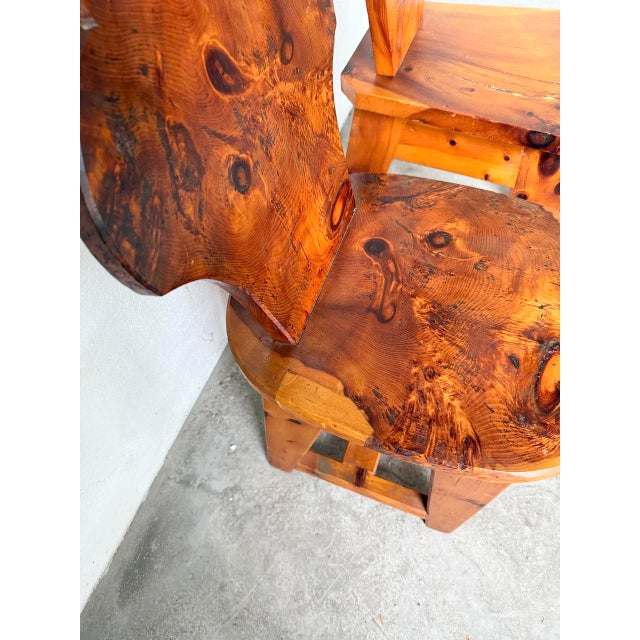 Wood Brutalist Savoyard Pine Chairs, 1950s, Set of 2 For Sale - Image 7 of 18