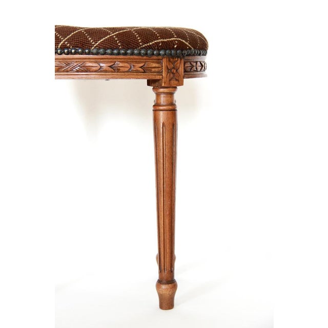 Antique Louis XVI Style Luigina Ottoman, Italy, 1940s For Sale - Image 4 of 13