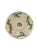 A cheerful set of six Bat Trang Vietnamese ceramic bowls, featuring a fresh floral design in sunny yellow, deep blue-...