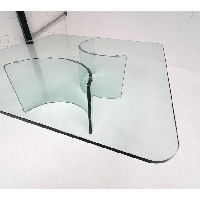 Modern Italian Glass Coffee Table, 1970s For Sale - Image 9 of 13
