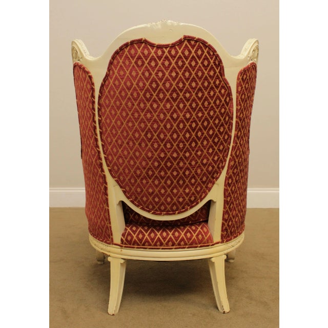 1920's French Louis XV Style Vintage Eagle Carved Bergere Wing Chair For Sale - Image 11 of 13