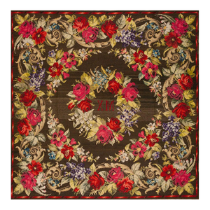 19th Century Besserabian Flat-Weave Carpet ( 7'2" x 7'2" - 218 x 218 )