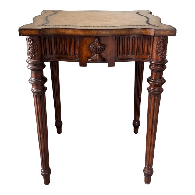 Maitland Smith Leather Top Table For Sale
