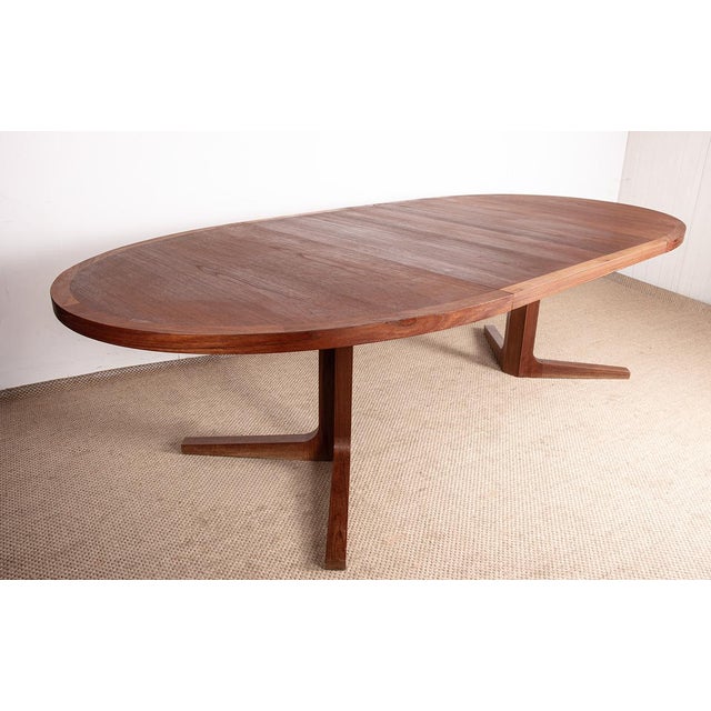 Large Danish Teak Model HM 55 Dining Table by John Mortensen for Dyrlund, 1960s For Sale - Image 12 of 18