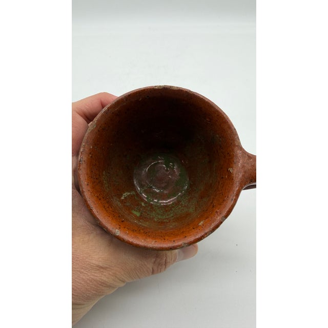 A Very Nice Antique Folk Art Pennsylvania Redware Mug, Circa 1850s' For Sale - Image 9 of 18
