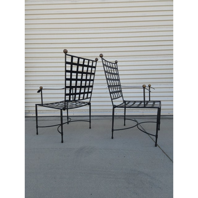 2 Janus Et Cie Amalfi Tuxedo Armchairs Stainless Steel Patio For Sale - Image 4 of 17