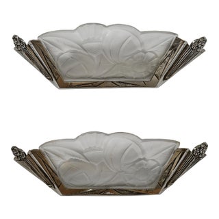 A Pair of French Art Deco Wall Sconces by Paul Gilles & Degue - 1930 France For Sale