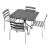 Early 21st Century Metro' Cast Iron Outdoor Dining Set - 5 Pieces For Sale