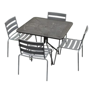 Early 21st Century Metro' Cast Iron Outdoor Dining Set - 5 Pieces