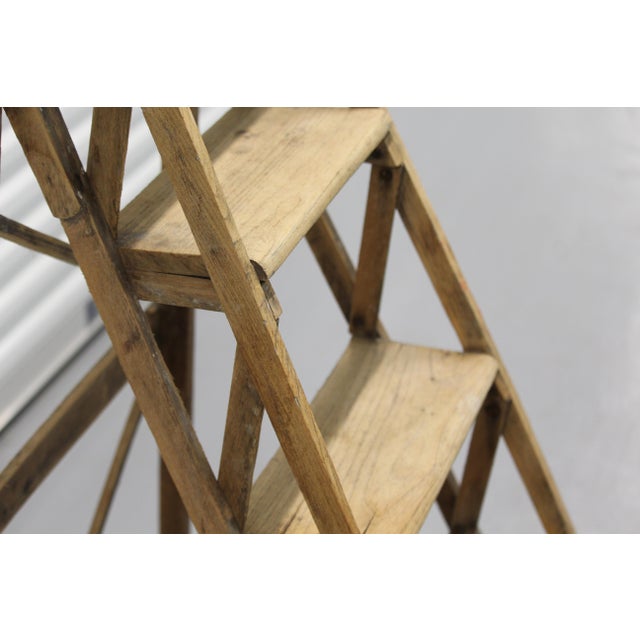 Foldable Wood Ladder, 1950s For Sale - Image 18 of 18