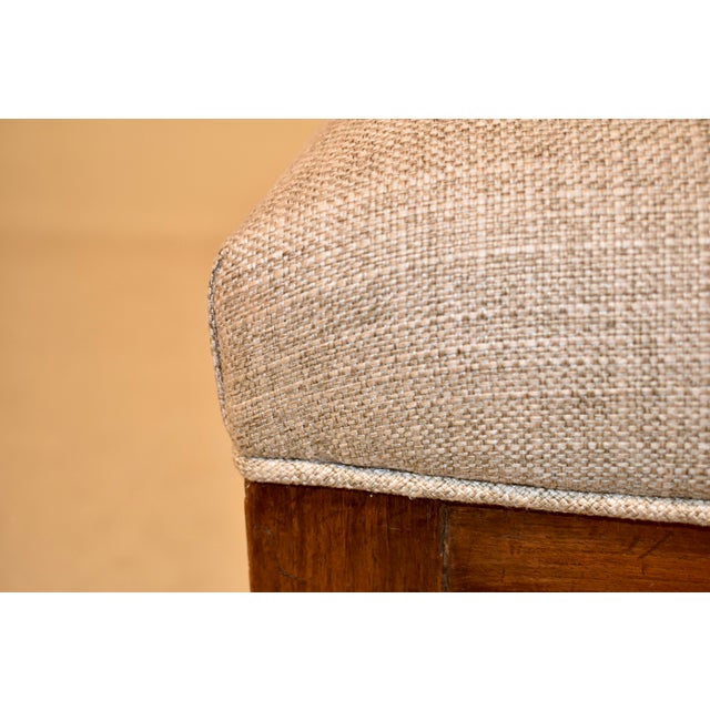 Wood 19th Century French Walnut Upholstered Stool For Sale - Image 7 of 7