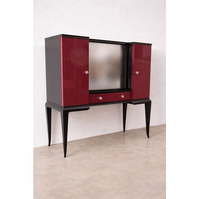 Mid-Century Modern Art Deco High-Gloss Secretaire or Vanity Cabinet, Germany, 1930s For Sale - Image 3 of 5