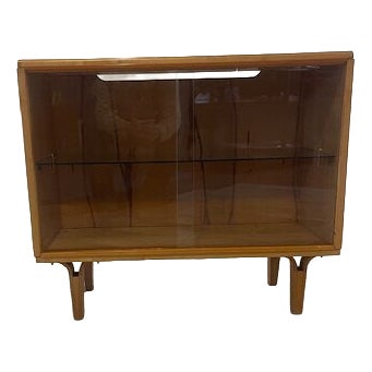 Vintage Sideboard from Novy Domov with Glass Sliding Doors, 1970 For Sale