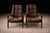 Wood Brazilian Modern Pair of Armchairs in Brazilian Hardwood & Fabric, Gelli, Brazil, 1960s - Lot 508 For Sale - Image 7 of 16