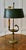 French Painted Toleware and Brass Desk Lamp For Sale - Image 6 of 12