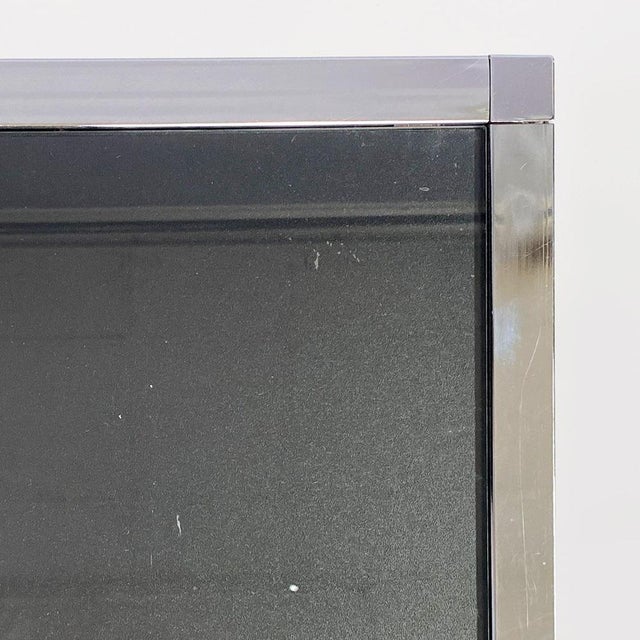 Italian Modern Chromed Steel, Wood and Glass Table, 1990s For Sale - Image 12 of 18