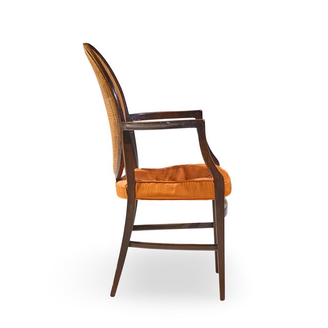 Paul McCobb for Calvin Furniture Mid Century Double Cane and Mahogany Dining Chairs - Set of 6 For Sale - Image 13 of 18