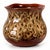 A beautifully glazed example of American art pottery, this vintage Haeger planter showcases a rich brown drip glaze with...