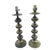 Mid Century Modern Brass Tone Stacked Cylinder Table Lamp- A Pair For Sale - Image 10 of 12