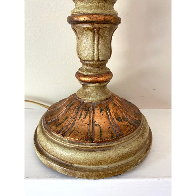 Michael Berman 1990s Michael Berman Venetian Florentine Giltwood Style Table Lamp, Signed For Sale - Image 4 of 9
