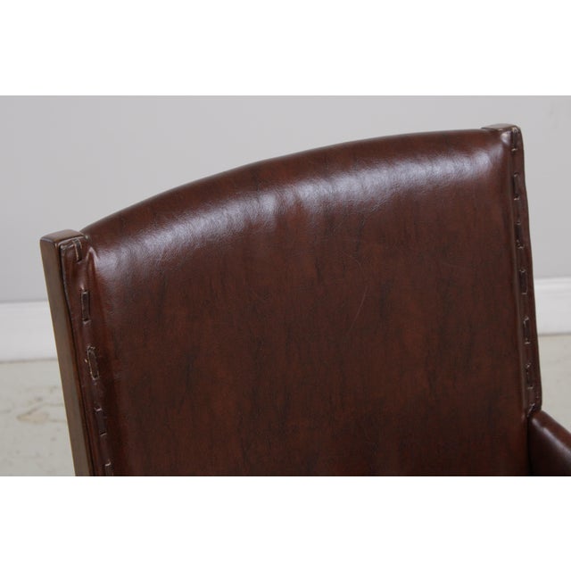 Set of 6 Stickley Leather Dining Chairs For Sale In Philadelphia - Image 6 of 15