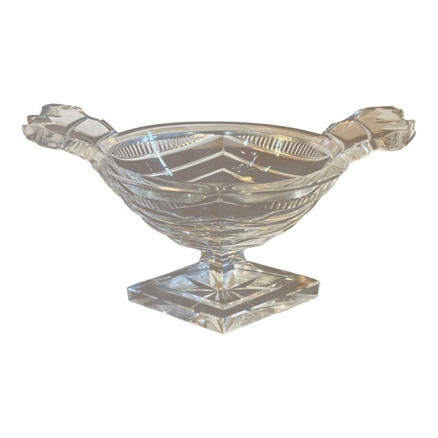 Antique 19th Century Georgian Anglo Irish Cut Glass / Crystal Salt Cellar For Sale