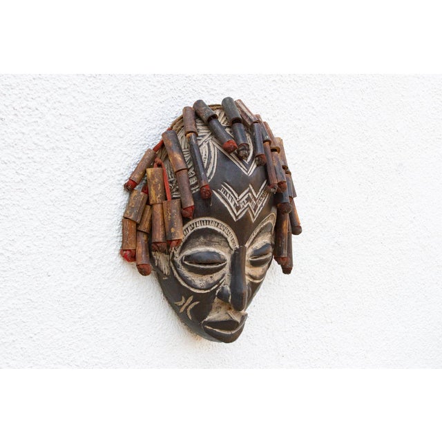 Carved African Guro Dream Weaver Mask For Sale - Image 4 of 8