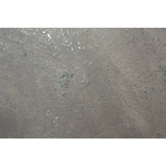 Vintage Middle Eastern Large Ornate Metal / Copper Fluted Edge Chai Tea Tray / Wall Decor For Sale - Image 13 of 14