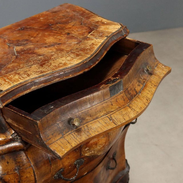 Small Baroque Chest of Drawers in Walnut For Sale - Image 4 of 8