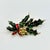 Mid-Century Boho Chic Americana Christmas Holly Swag Brooch With Red Ribbon. For Sale - Image 6 of 10