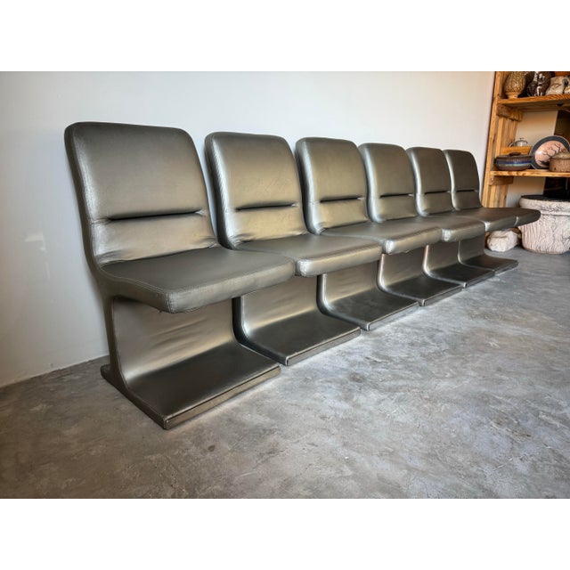 1984 Set of Six Postmodern Dining Chairs by Vladimir Kagan for Preview For Sale - Image 4 of 12