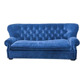 Restoration Hardware Blue Sofa For Sale