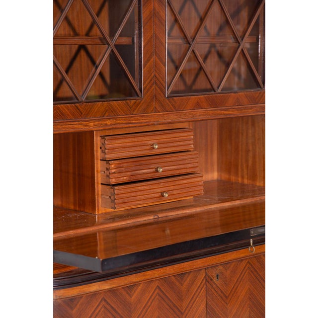 Italian High Sideboard with Secretaire by Paolo Buffa for La Permanente Mobili Cantù, 1950, in Very Good conditions....