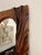 Rustic European Vintage Sculpted Leather Wall Mirror For Sale - Image 3 of 6