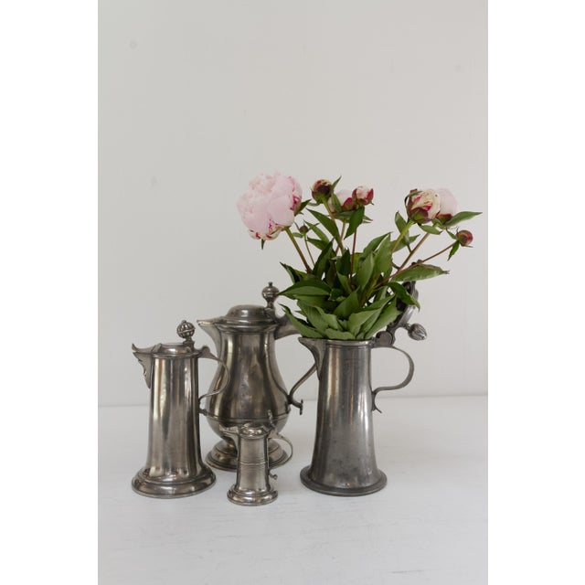Antique German Pewter Tankards, Early 19th Century, Set of 4 For Sale - Image 17 of 18