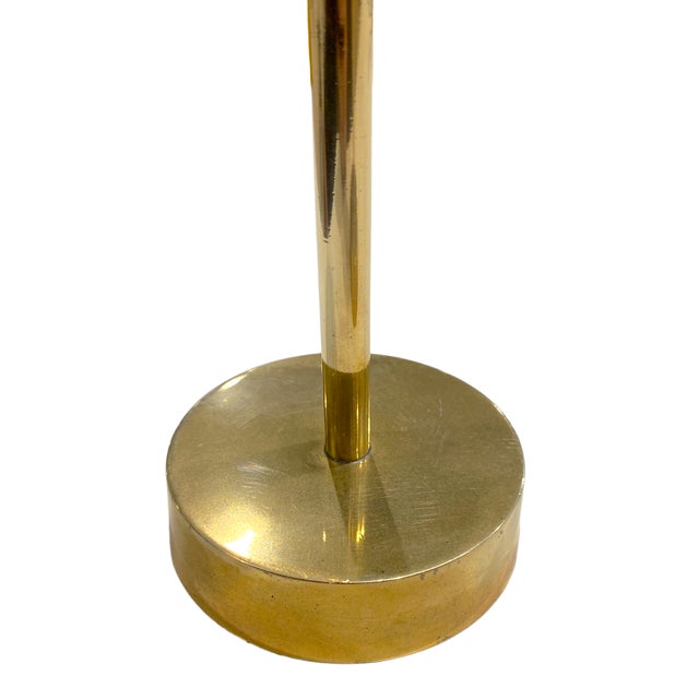 Pierre Forssell Pair of Pierre Forssell for Skultuna Brass Candlestick Holders – Swedish Mid-Century Modern Design For Sale - Image 4 of 5