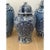 This is a set of 3 large blue & white jars purchased at Barclay Butera, one is missing the lid which is reflected in the...