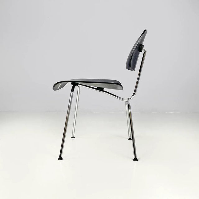 Vitra German Black Wooden Chairs by Charles and Ray Eames for Vitra, 2000s, Set of 2 For Sale - Image 4 of 18