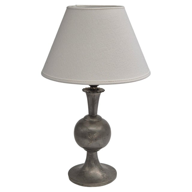 Vintage Table Lamp in Pewter with Decor by Celestine Andersson, 1930 For Sale - Image 10 of 10