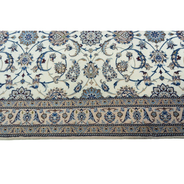 Cream Hand-Knotted Oriental Rug in Beige For Sale - Image 8 of 12