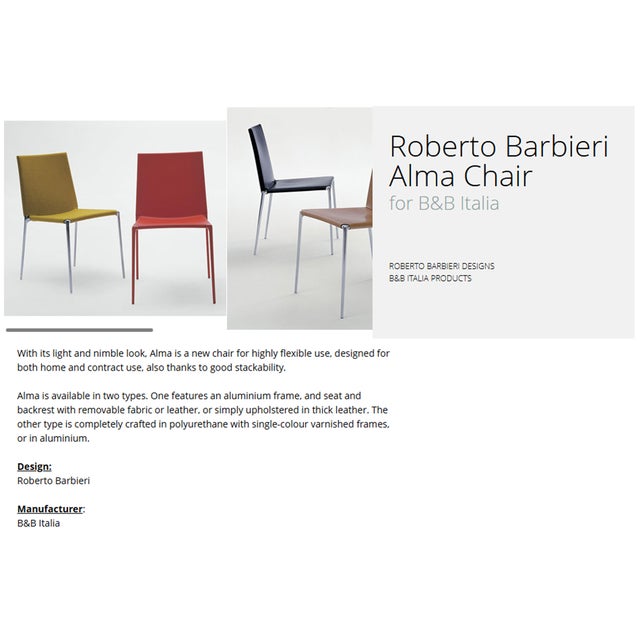 Aluminum and Polyurethane Chairs by Roberto Barbieri for B&B Italia, 2000s, Set of 4 For Sale - Image 16 of 18