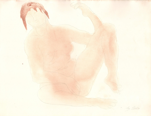 Rodin, A peine si, par les hublots et les fenêtres éclairées, je pus voir\., Nude, Original Lithograph, 1902