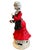 White Vintage Large Capodimonte-Style Young Maiden Figurine 19.5" Red Black Porcelain For Sale - Image 8 of 9