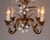 Gilt Chandeliers with White Enamel Lily Flowers, 1950s For Sale - Image 3 of 8