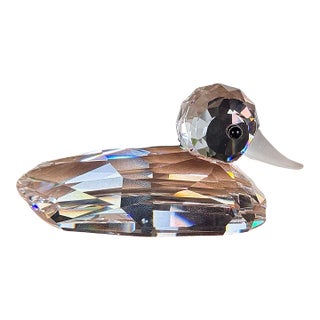 Vintage Swarovski Crystal Mallard Duck Figurine For Sale