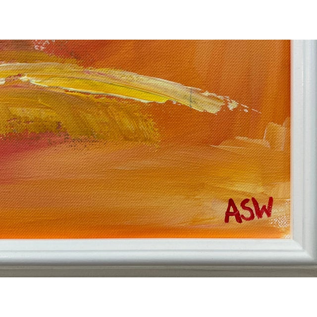 Pink Orange Red & Turquoise Expressive Abstract Art on Canvas by Contemporary Artist For Sale - Image 11 of 12