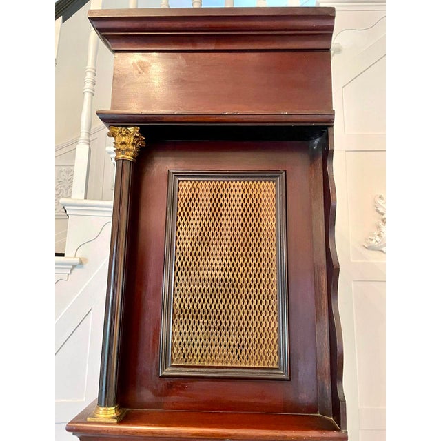 Antique Victorian Mahogany Eight Bell Musical Grandfather Clock by Winsor Bishop Norwich, 1880 For Sale - Image 13 of 17