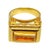 Late 20th Century Finestra Greek Revival 18k Yellow Gold and Citrine Architectural Ring, Size 9.25 For Sale - Image 9 of 13