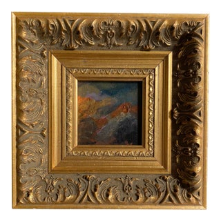 "Epic Story" 2026 Mini Painting by Jessalin Beutler With Vintage Frame For Sale
