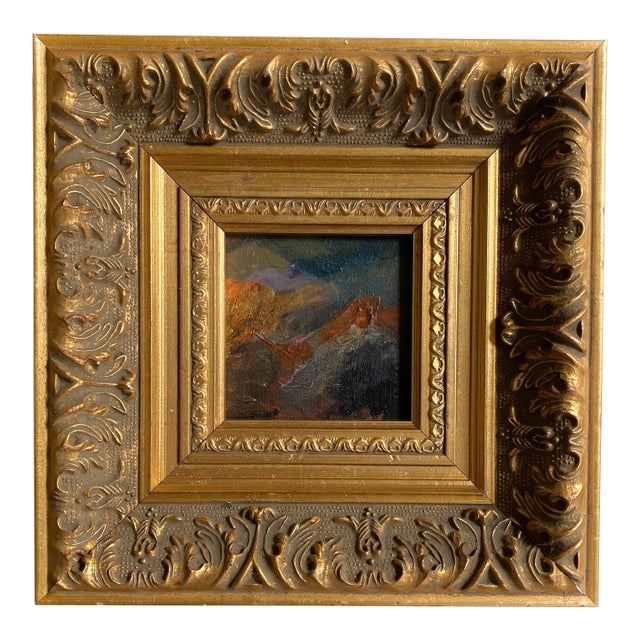 "Epic Story" 2026 Mini Painting by Jessalin Beutler With Vintage Frame For Sale